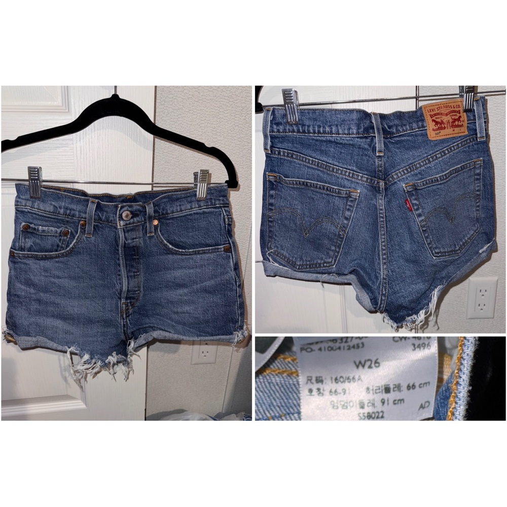 Levi's Women's Classic High Waisted Blue Denim Shorts